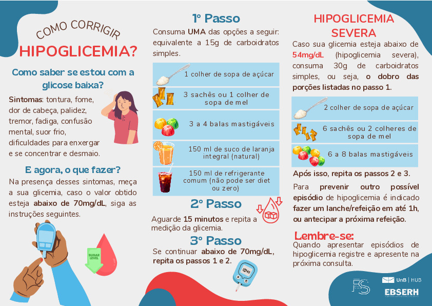 Folder – Como corrigir a hipoglicemia?