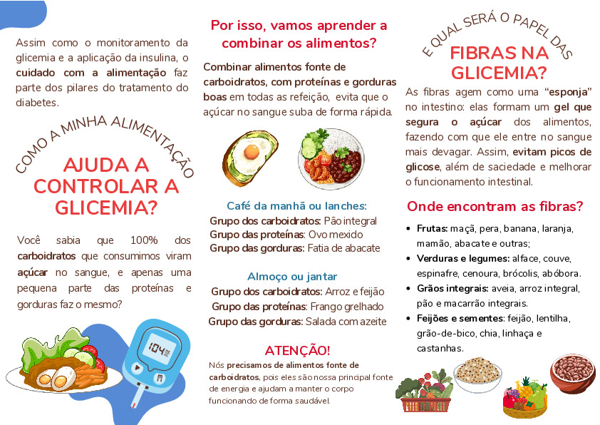 Folder – Como alimentação ajuda a controlar a glicemia?